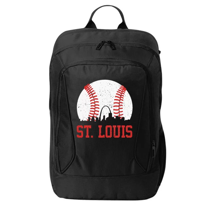 St. Louis Cityscape Vintage Baseball City City Backpack