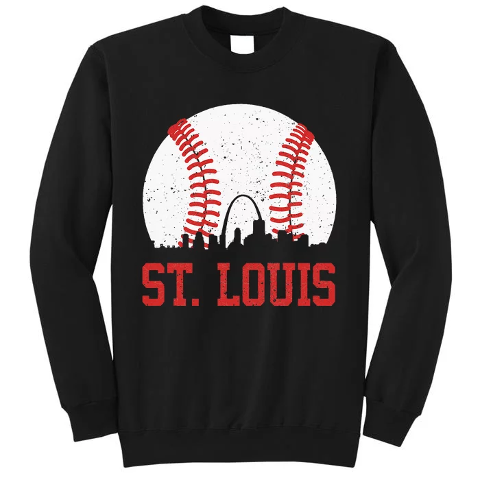 St. Louis Cityscape Vintage Baseball City Tall Sweatshirt