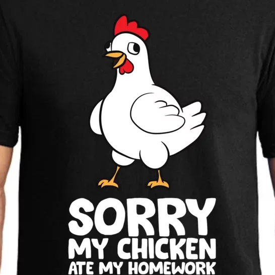 School Love Chickens Sorry My Chicken Ate My Homework Pajama Set