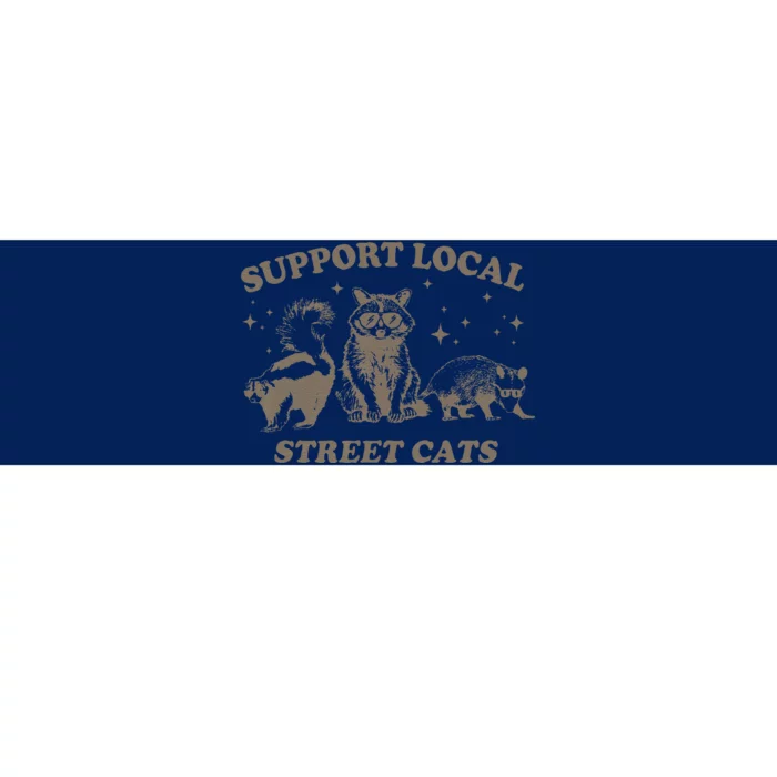 Support Local Cats Vintage Bumper Sticker