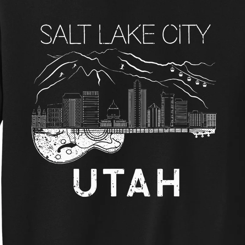 Salt Lake City Souvenir Utah Souvenir Music Guitar Tall Sweatshirt