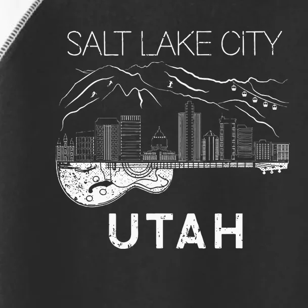 Salt Lake City Souvenir Utah Souvenir Music Guitar Toddler Fine Jersey T-Shirt