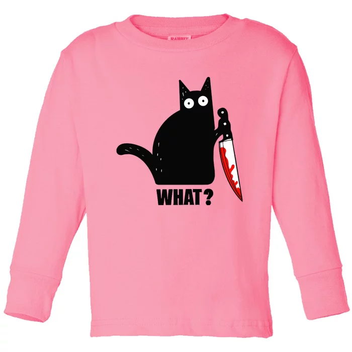 Spooky Lockdown Cat Toddler Long Sleeve Shirt