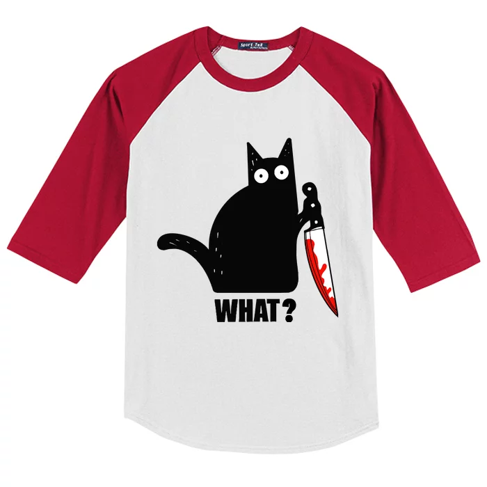 Spooky Lockdown Cat Kids Colorblock Raglan Jersey