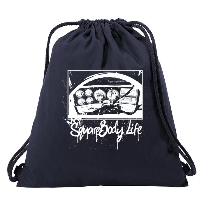 Squarebody Life C10 Classic Truck Squarebody Nation Drawstring Bag