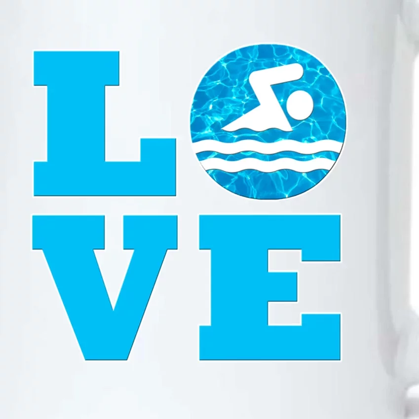 Swim Love Cool Gift For Swimmers And Swimming Coaches Black Color Changing Mug