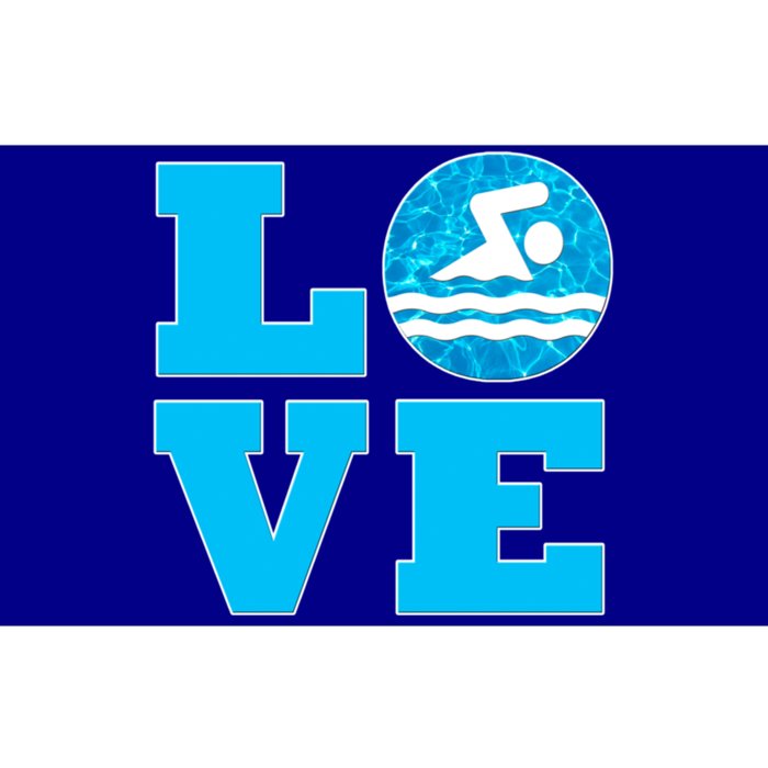 Swim Love Cool Gift For Swimmers And Swimming Coaches Bumper Sticker