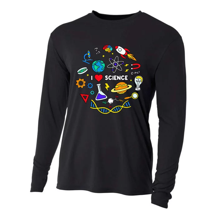 Science Lover Chemistry Biology Physics Love Science Cooling Performance Long Sleeve Crew