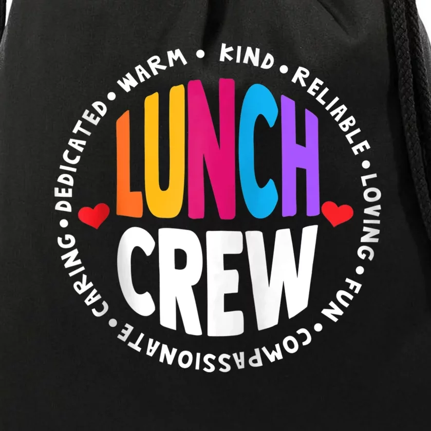 School Lunch Crew Funny Ladies Cafeteria Workers Lunch Lady Zip Hoodie Drawstring Bag