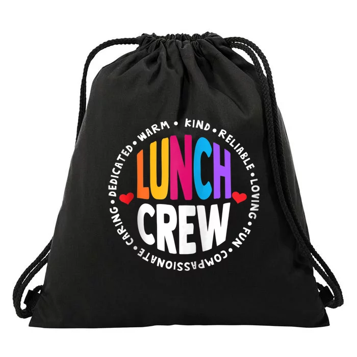 School Lunch Crew Funny Ladies Cafeteria Workers Lunch Lady Zip Hoodie Drawstring Bag