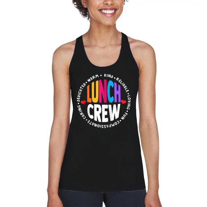 School Lunch Crew Funny Ladies Cafeteria Workers Lunch Lady Zip Hoodie Women's Racerback Tank