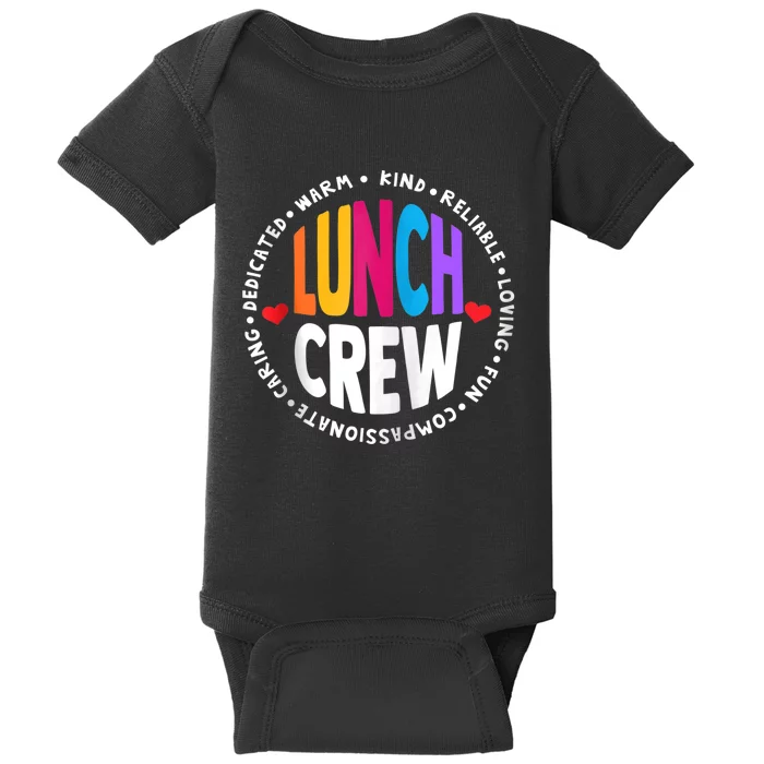 School Lunch Crew Funny Ladies Cafeteria Workers Lunch Lady Zip Hoodie Baby Bodysuit