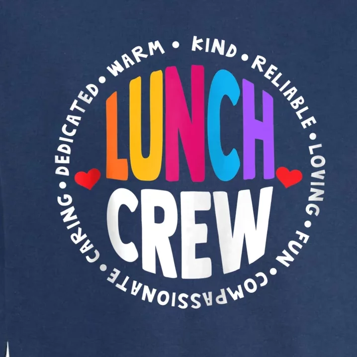 School Lunch Crew Funny Ladies Cafeteria Workers Lunch Lady Zip Hoodie Garment-Dyed Sweatshirt