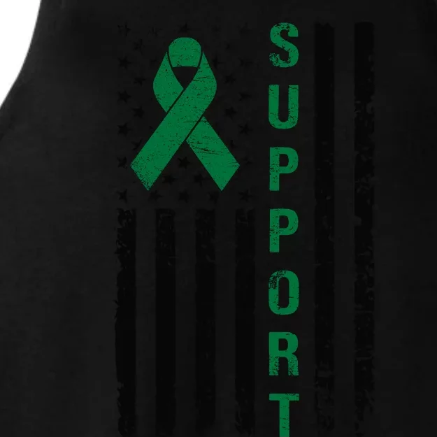 Support Liver Cancer Awareness Ladies Tri-Blend Wicking Tank