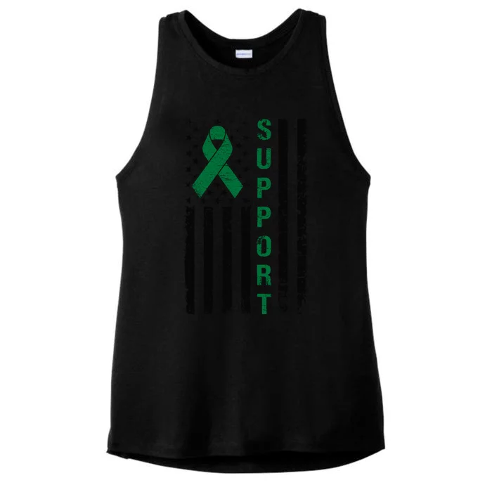 Support Liver Cancer Awareness Ladies Tri-Blend Wicking Tank