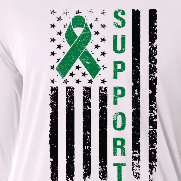 Support Liver Cancer Awareness Cooling Performance Long Sleeve Crew