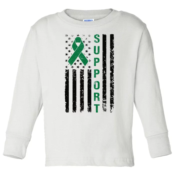 Support Liver Cancer Awareness Toddler Long Sleeve Shirt