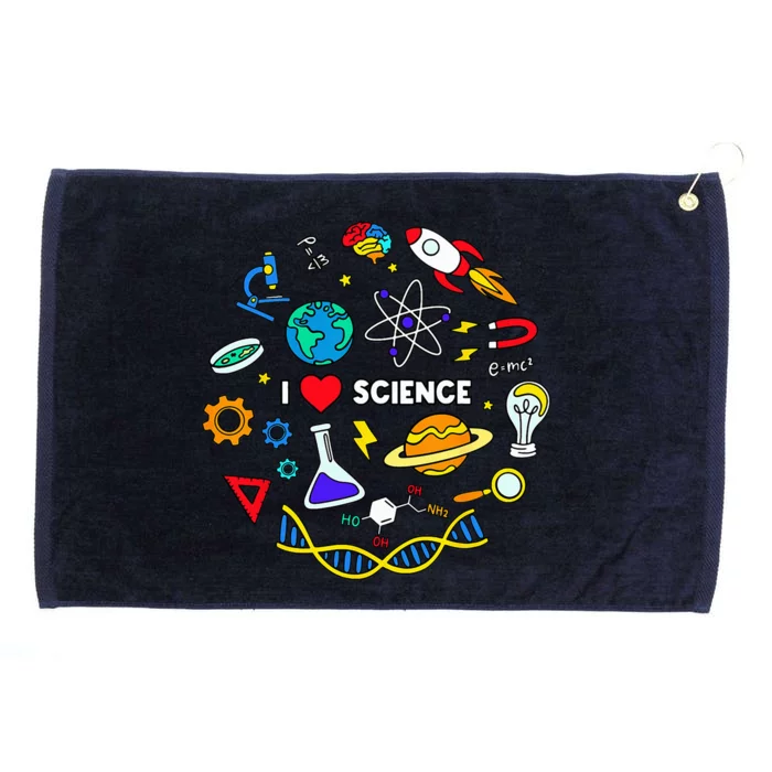 Science Lover Chemistry Biology Physics Love Science Grommeted Golf Towel