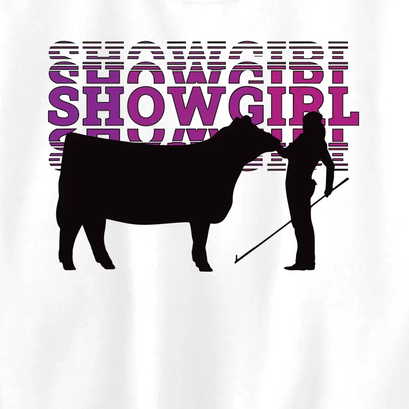 Showgirl Livestock Cattle Showing Fun Show Cattle Kids Sweatshirt