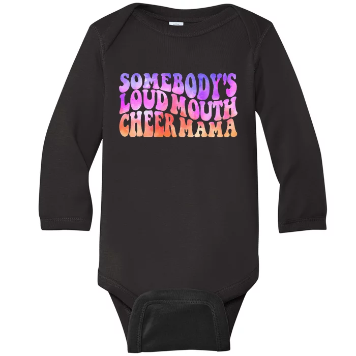 Somebody's Loudmouth Cheer Mama Retro Funny Mother's Day Baby Long Sleeve Bodysuit