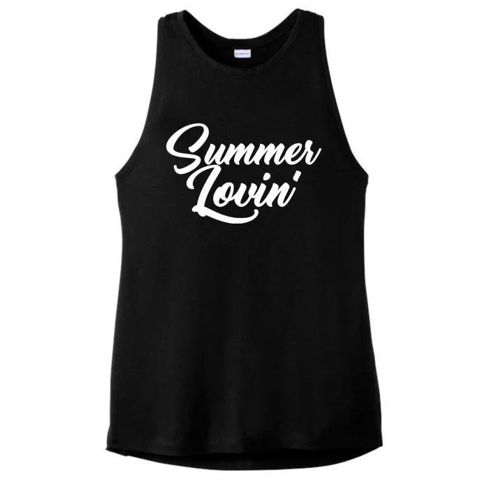 Summer Lovin Cute Ladies Tri-Blend Wicking Tank