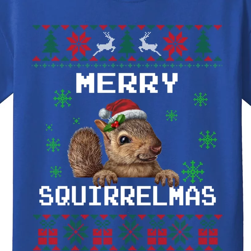 Squirrel Lover Christmas Funny Gift Xmas Ugly Christmas Sweater Cute Gift Kids T-Shirt