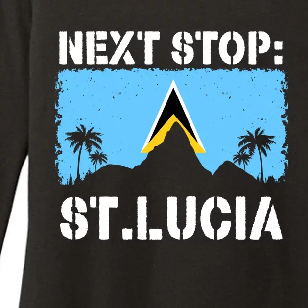 St Lucia Caribbean Vacation Trip Next Stop Vacay Vibes Cool Gift Womens CVC Long Sleeve Shirt