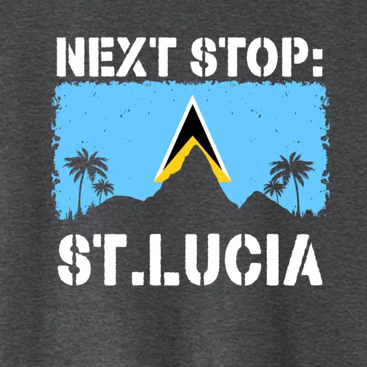 St Lucia Caribbean Vacation Trip Next Stop Vacay Vibes Cool Gift Women's Crop Top Tee