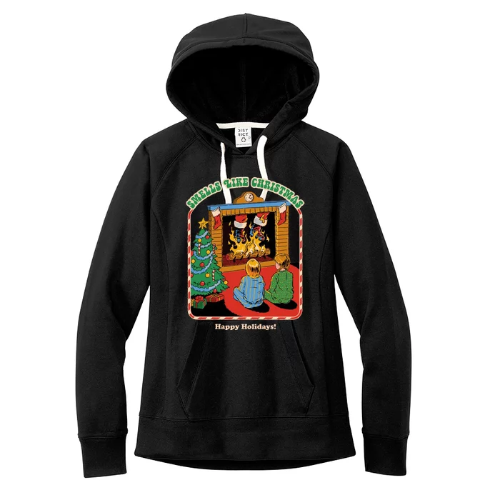 Smells Like Christmas Happy Holidays Women's Fleece Hoodie