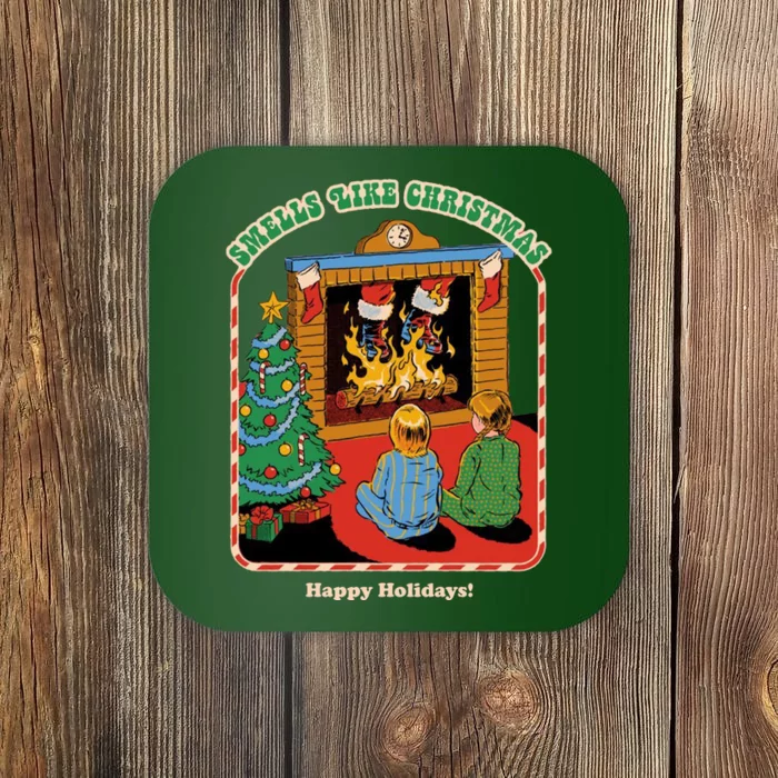 Smells Like Christmas Happy Holidays Coaster