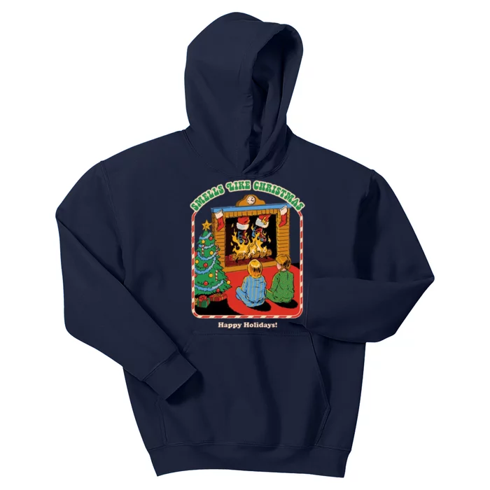 Smells Like Christmas Happy Holidays Kids Hoodie