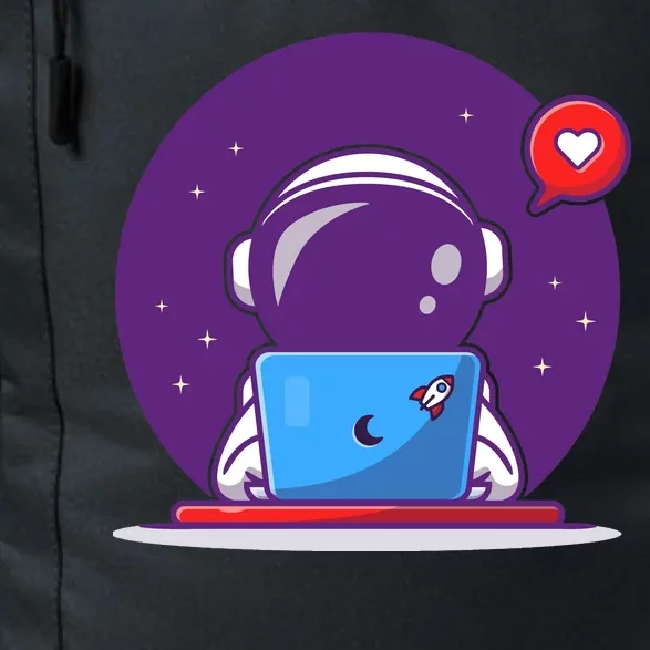 Sending Love, Cute Astronaut On A Laptop Daily Commute Backpack