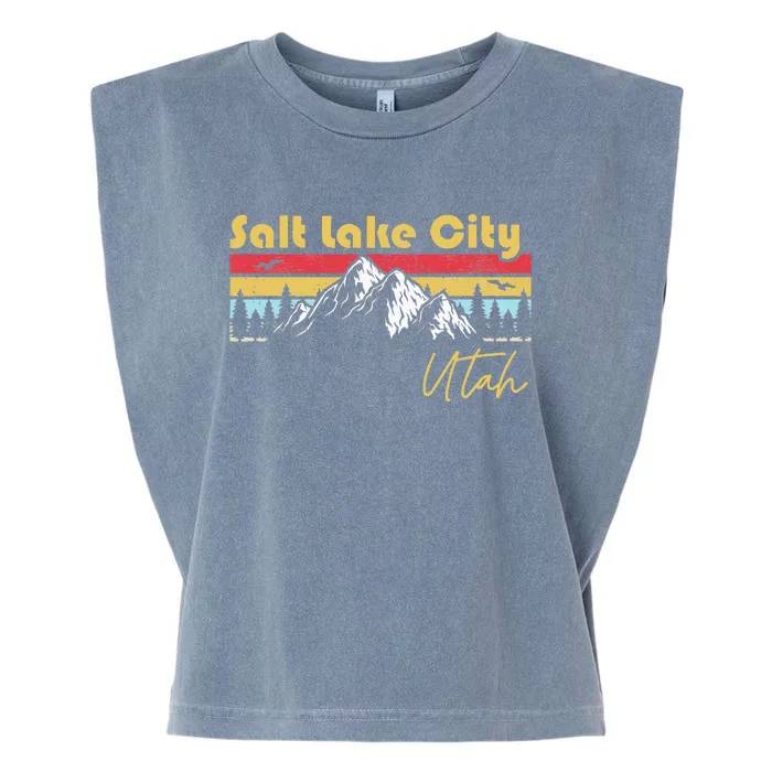 Salt Lake City Utah Roots Hometown Vintage Home State Pride Garment-Dyed Women's Muscle Tee