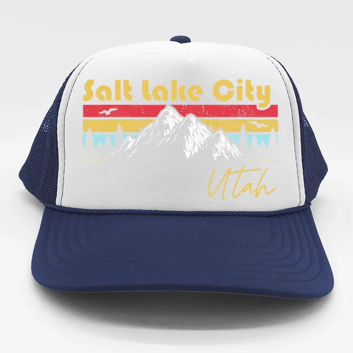 Salt Lake City Utah Roots Hometown Vintage Home State Pride Trucker Hat