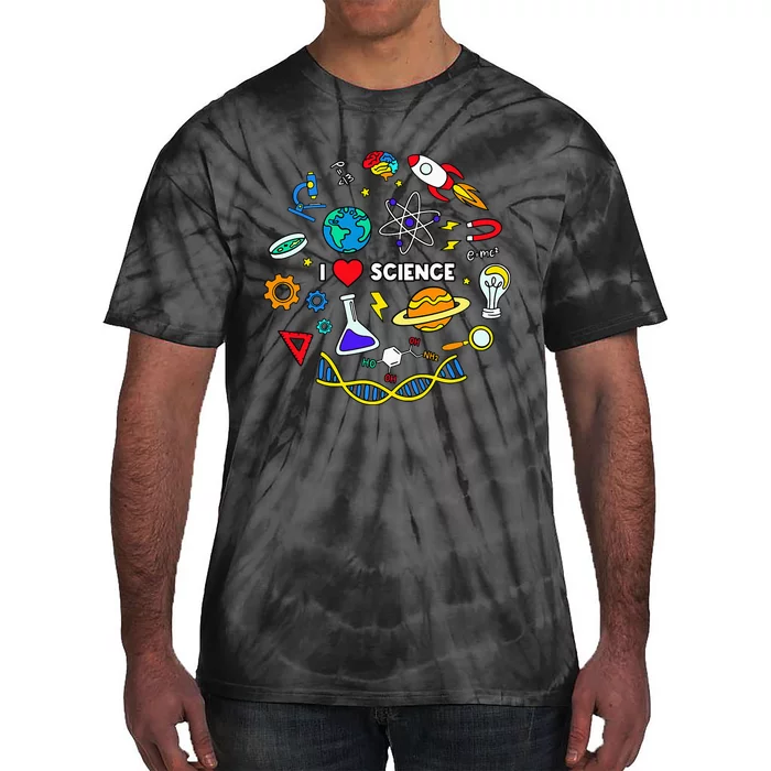 Science Lover Chemistry Biology Physics Love Science Tie-Dye T-Shirt