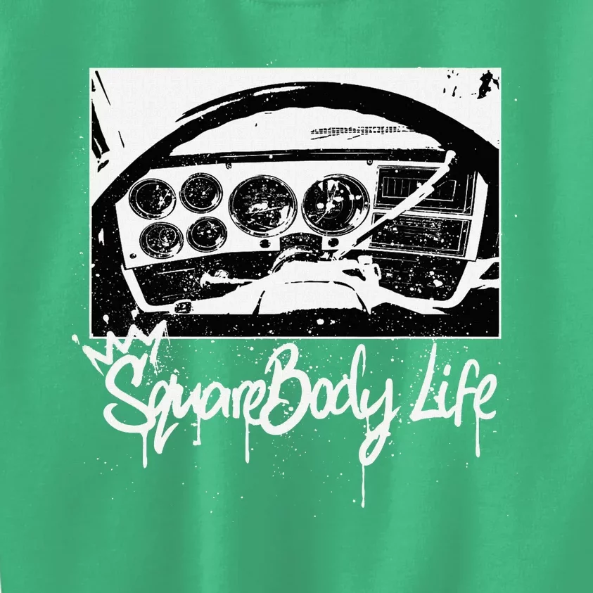 Squarebody Life C10 Classic Truck Squarebody Nation Kids Sweatshirt