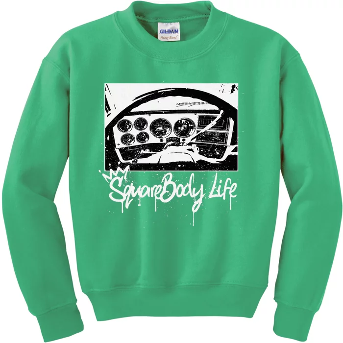 Squarebody Life C10 Classic Truck Squarebody Nation Kids Sweatshirt