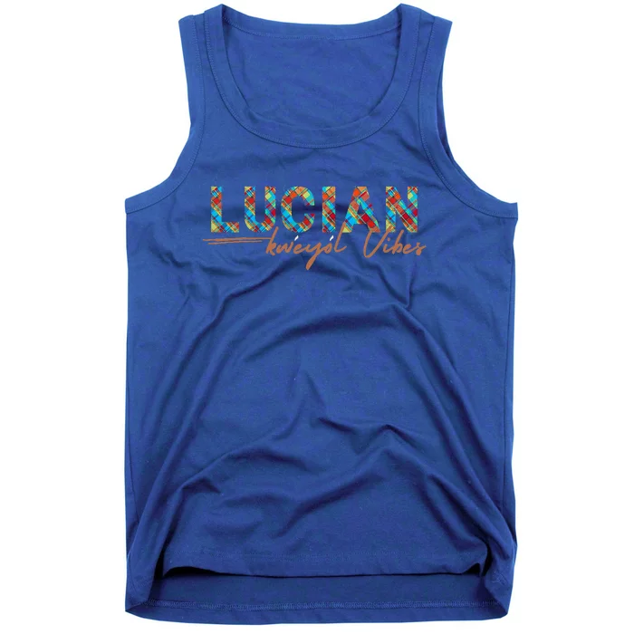 St Lucia Creole Day Lucian Kweyol Vibes Heritage Tank Top