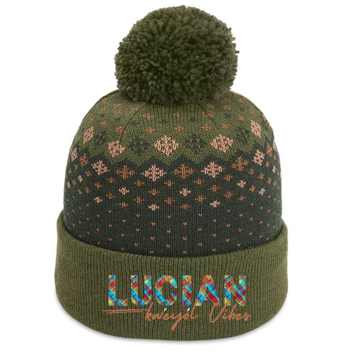 St Lucia Creole Day Lucian Kweyol Vibes Heritage The Baniff Cuffed Pom Beanie