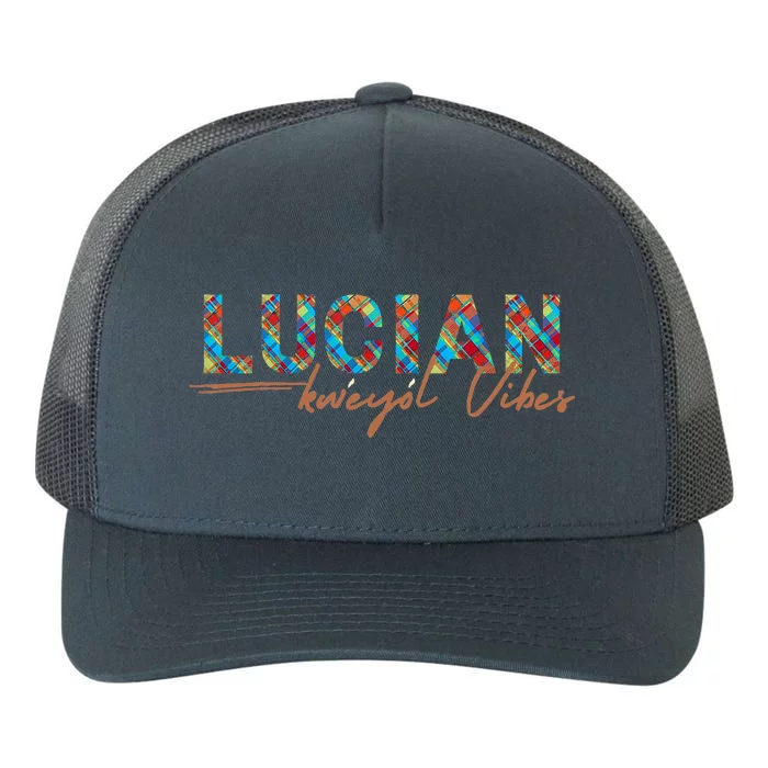 St Lucia Creole Day Lucian Kweyol Vibes Heritage Yupoong Adult 5-Panel Trucker Hat