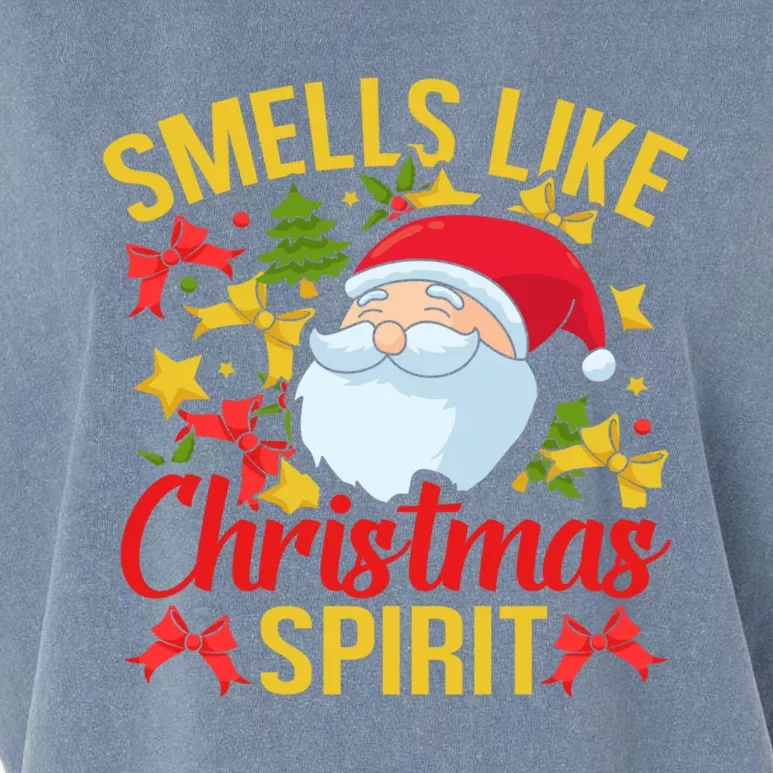 Smells Like Christmas Spirit Santa Claus Holiday Xmas Gift Garment-Dyed Women's Muscle Tee