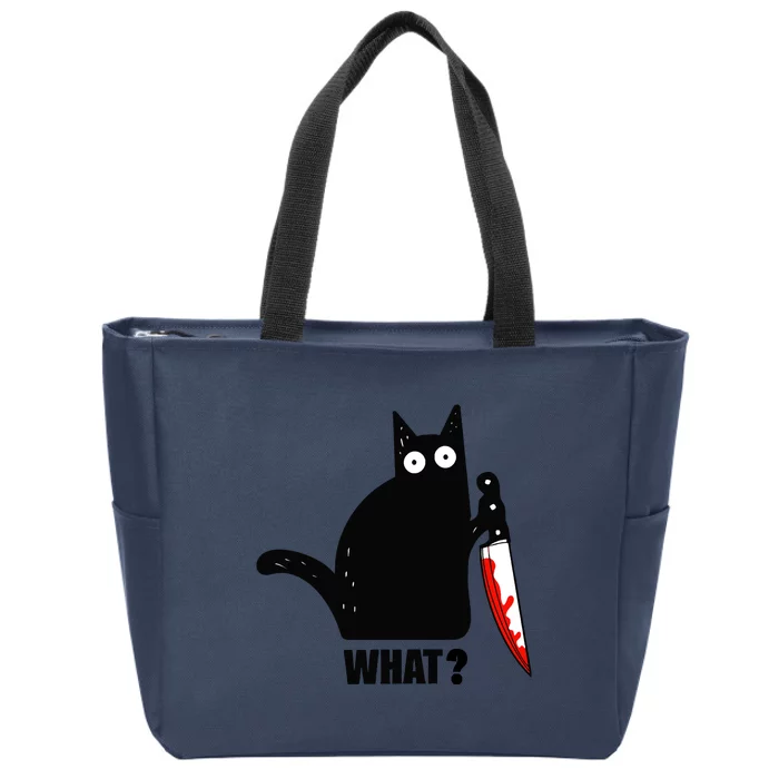 Spooky Lockdown Cat Zip Tote Bag