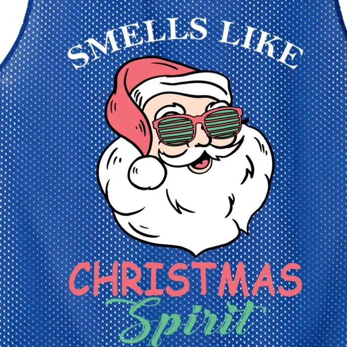 Smells Like Christmas Spirigift Funny Santa Claus Gift Mesh Reversible Basketball Jersey Tank