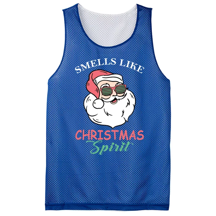 Smells Like Christmas Spirigift Funny Santa Claus Gift Mesh Reversible Basketball Jersey Tank