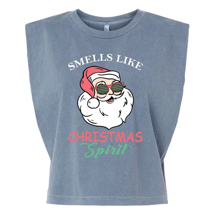 Smells Like Christmas Spirigift Funny Santa Claus Gift Garment-Dyed Women's Muscle Tee