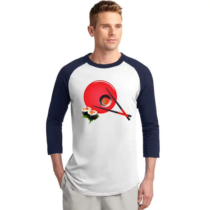 Sushi Lover Cool Gift Baseball Sleeve Shirt