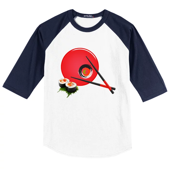 Sushi Lover Cool Gift Baseball Sleeve Shirt