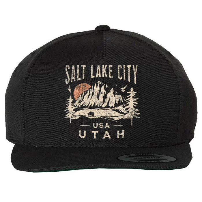 Salt Lake City Wool Snapback Cap