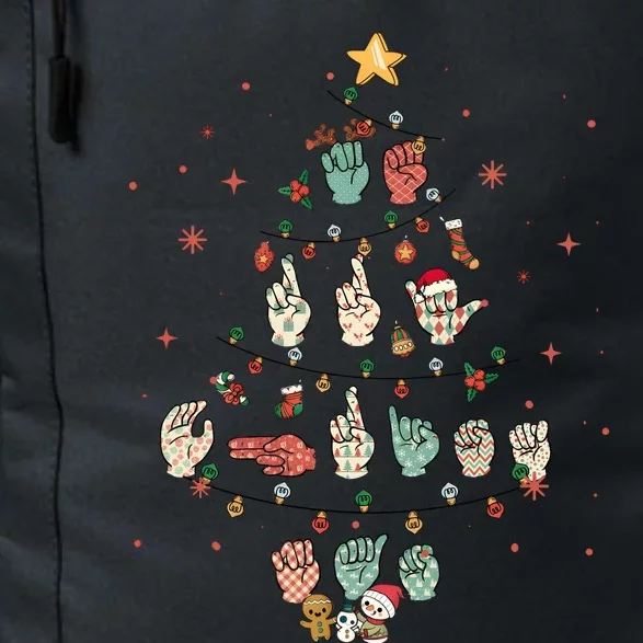 Sign Language Christmas Tree Merry Christmas Asl Daily Commute Backpack