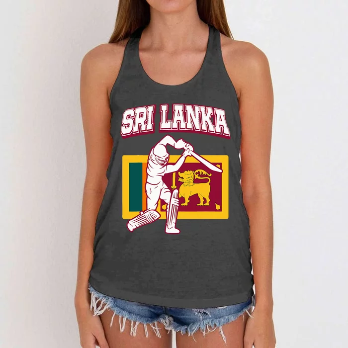 Sri Lanka Cricket 2024 Sri Lankan Cricket Fans Jerse Women's Knotted Racerback Tank